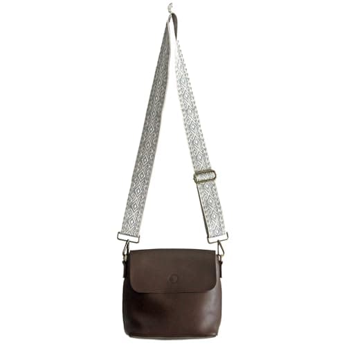 Yiaizhuo Boho Women's Wide Purse Strap Crossbody Canvas Bag Shoulder Guitar Straps Adjustable