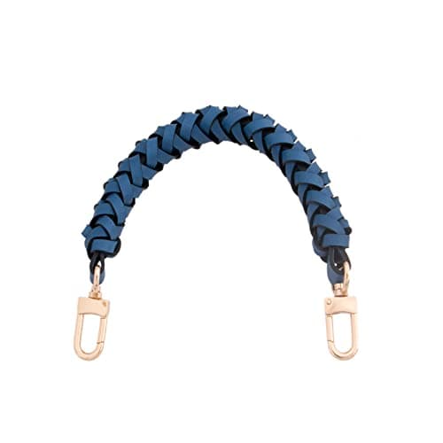 OULARIO Genuine Leather Braided Handle for Neonoe Metis Noe BB NM Beaubourg Hobo — Blue