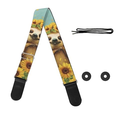 GLENLCWE Boston Terrier Print Guitar Strap for Acoustic & Electric Bass Guitars — Galaxy Wolf