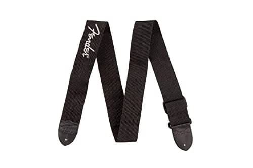 Fender Bass Guitar Strap — Black With Gray Logo