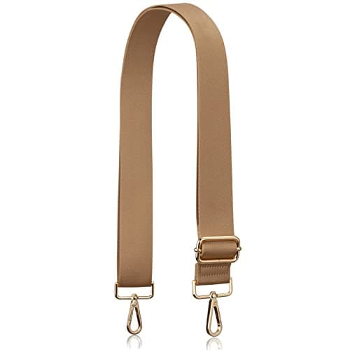 Allzedream Thick Strap Wide Adjustable Crossbody Handbag — Light Brown-gold Hardware