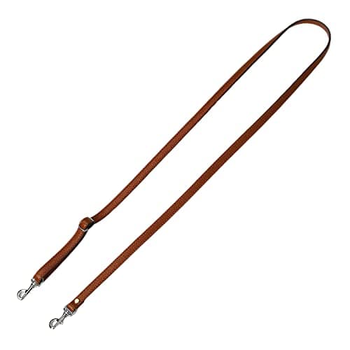 VanEnjoy Genuine Leather Crossbody Strap Replacement - 1/2" Width, 25-51" Length — Brown - Gun Buckles
