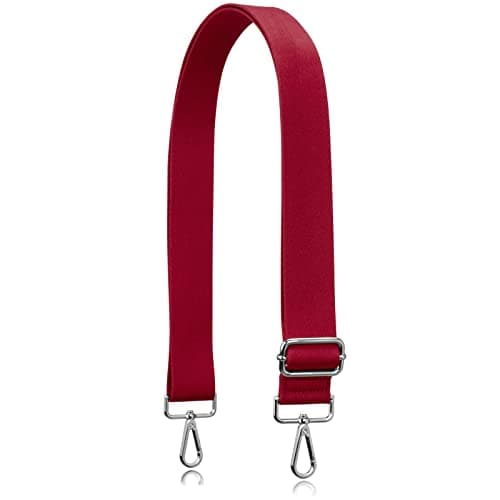 Allzedream Thick Strap Wide Adjustable Crossbody Handbag — Red-silvery Hardware