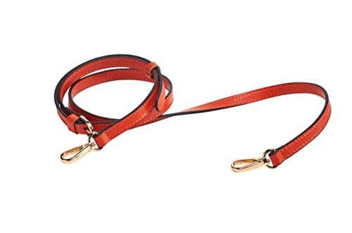 Full Grain Genuine Leather Strap for Crossbody Handbags - LIVE UP — Orange