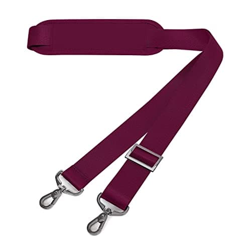 MOSISO 56 Inch Shoulder Strap for Laptop Bag, Black — Wine Red