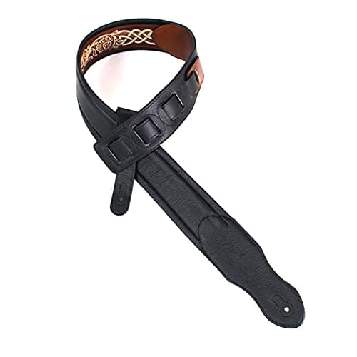Walker & Williams Tan Full Grain Leather Guitar Strap