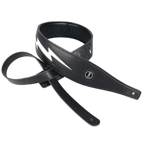 Black Lightning Pattern Guitar Strap for Electric Guitar/Bass