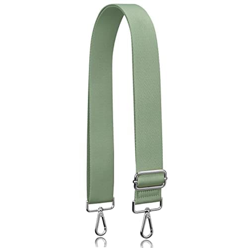 Allzedream Thick Strap Wide Adjustable Crossbody Handbag — Light Green-silvery Hardware