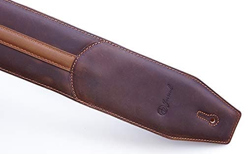 Vintage Leather Guitar Straps, 3.0 Inches Wide for Electric, Acoustic, and Bass Guitars