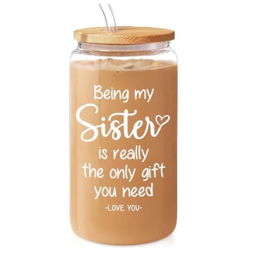 Future Mrs Glass Coffee Cup with Bamboo Lid and Straw - Bridal Shower Gift for Bride-to-be — Sister