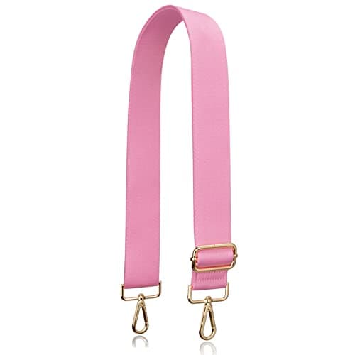 Allzedream Thick Strap Wide Adjustable Crossbody Handbag — Pink-gold Hardware