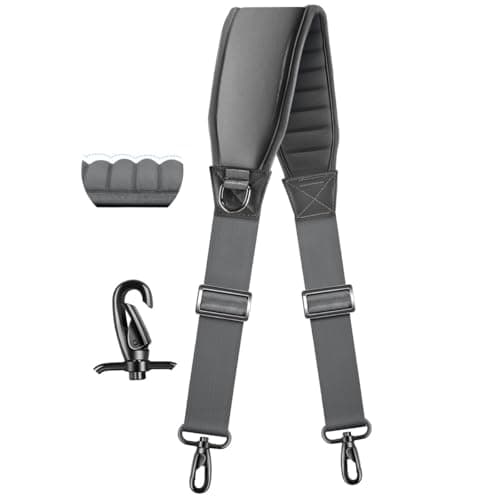 ZINZ ZINZ 78" Black Neoprene Shoulder Strap Belt — Gray