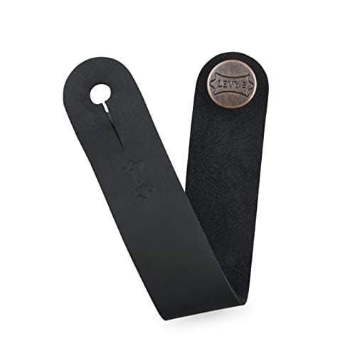 Levy's Leather Guitar Strap (MM18CH-BRN) — Black Leather