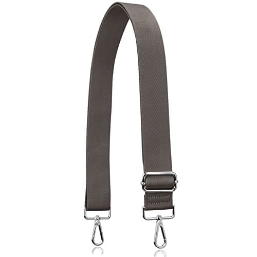Allzedream Thick Strap Wide Adjustable Crossbody Handbag — Stone Gray-silvery Hardware