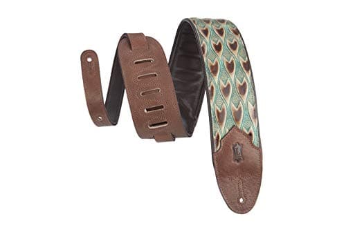 Levy's Leathers Sundance 3 Wide Embossed Guitar Strap - Geramium Whiskey — Arrowhead Turquoise
