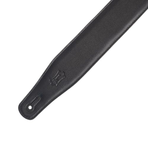 Levy's MRHGS-BLK Black Leather Guitar Strap
