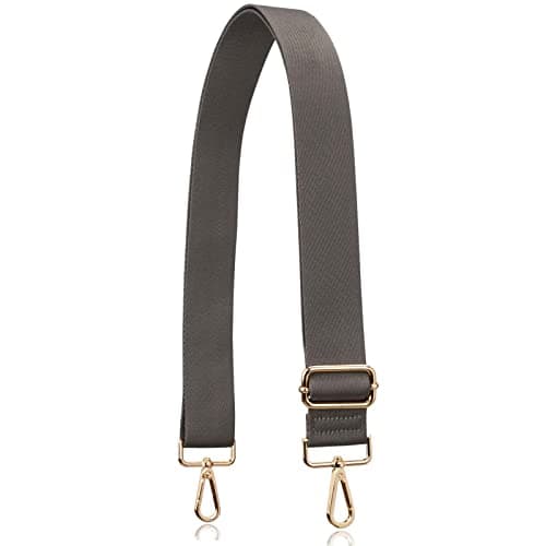 Allzedream Thick Strap Wide Adjustable Crossbody Handbag — Stone Gray-gold Hardware