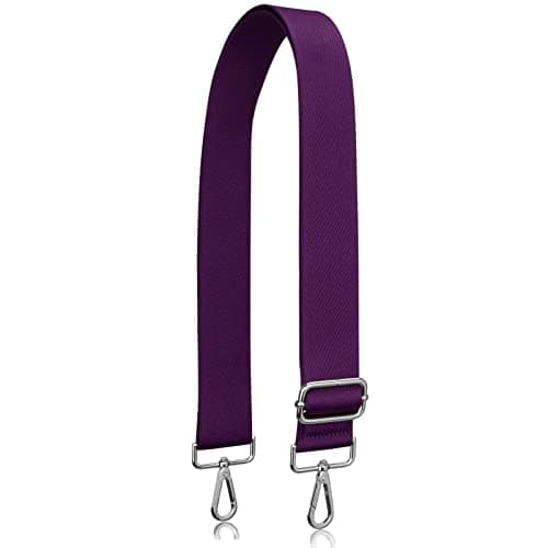 Allzedream Thick Strap Wide Adjustable Crossbody Handbag — Purple-silvery Hardware
