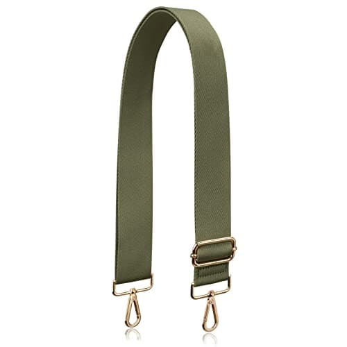 Allzedream Thick Strap Wide Adjustable Crossbody Handbag — Olive Green-gold Hardware