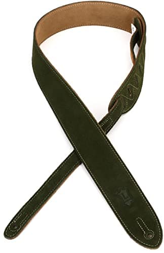 Levy's 2" Brown Suede Leather Strap — Green