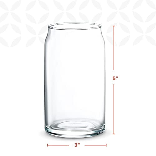GLING 6 Pack 16oz Glass Can-Shaped Cups Beer & Coffee Tumblers