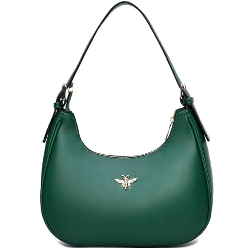 CROJUYI Small Crescent Shoulder Purse for Women — Q Dark Green