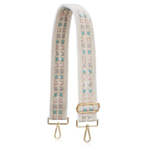Allzedream Embroidered Lace Sequins Crossbody Handbag Strapreplacement — Pink Azure