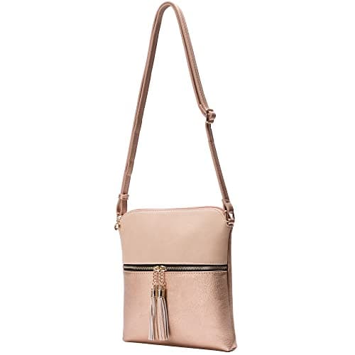 Solene Women's Lightweight Tassel Crossbody Purse, Perfect Daily and Travel Bag