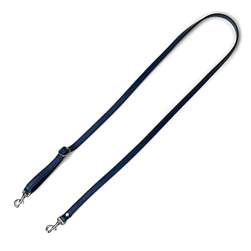 VanEnjoy Genuine Leather Crossbody Strap Replacement - 1/2" Width, 25-51" Length — Blue-grey Buckles