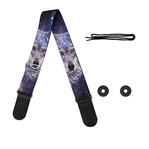 GLENLCWE Adjustable Strap for Acoustic, Electric & Bass Guitars — Wolf