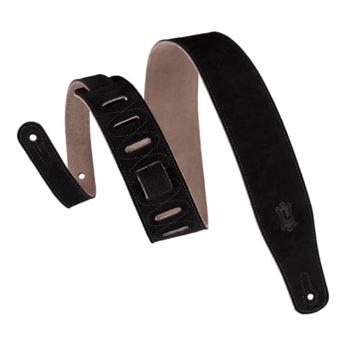 Levy's Simply Suede Series Black Guitar Strap MS26-BLK