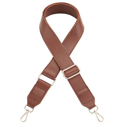 PH PandaHall 1.4 Inch Wide Black PU Leather Shoulder Bag Strap for Briefcase Messenger Bags Women Purse — Coffee