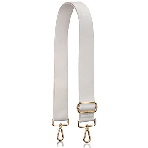 Allzedream Thick Strap Wide Adjustable Crossbody Handbag — White-gold Hardware