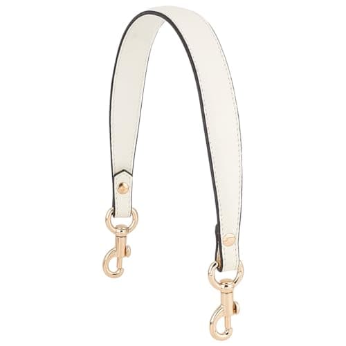 PH PandaHall Women's Coffee Color 1 Inch Wide Golden Clasp Handbag Strap — White