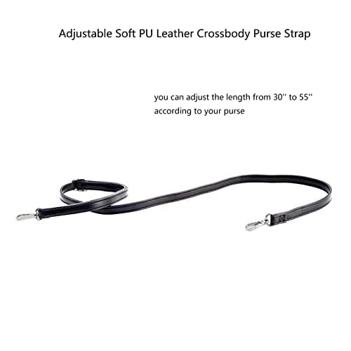 Xiazw Adjustable Soft PU Leather Shoulder Crossbody Purse Bag Strap Replacement
