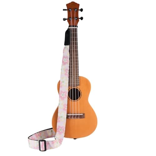 CloudMusic Pink Floral Ukulele Strap for Adults and Kids