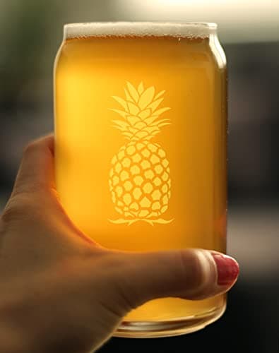 Tropical Pineapple Beer Glass - 16 oz Fun Decor and Gifts
