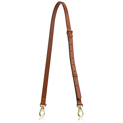 Allzedream Genuine Leather Crossbody Handbag Purse Strap Replacement Adjustable Long — Brown