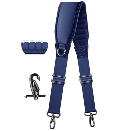 ZINZ ZINZ 78" Black Neoprene Shoulder Strap Belt — Blue