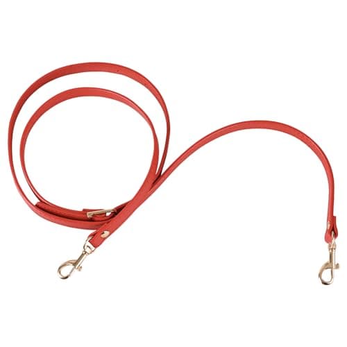 Audingull Handbag Purse Strap Replacement Adjustable Leather Crossbody — Red With Gold Buckle