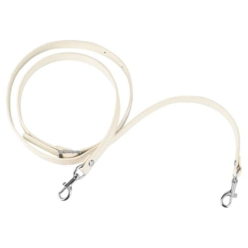 Audingull Handbag Purse Strap Replacement Adjustable Leather Crossbody — White With Silver Buckle