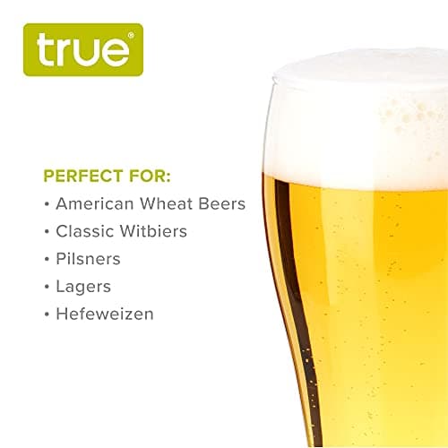 Large Set of 4 Wheat Beer Glasses for Craft Brew Lovers