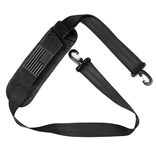 AMYIPO Duffel Bag Shoulder Strap with Laptop Pad & Crossbody Compatibility (Black & Strap)