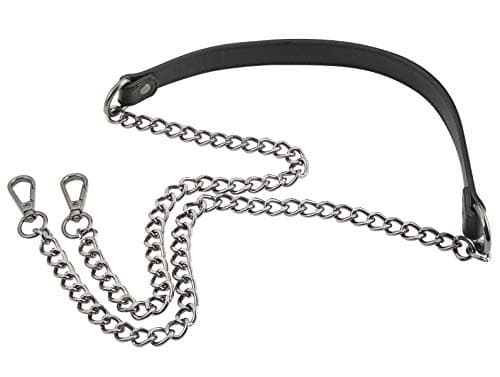 UTreers Crossbody Bag with 47.2" Chain Strap — A1 Black Chain Black Leather 47.2"