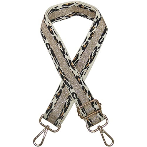 Duwi Wide Multicolor Guitar Style Handbag & Purse Strap — No,white,gold