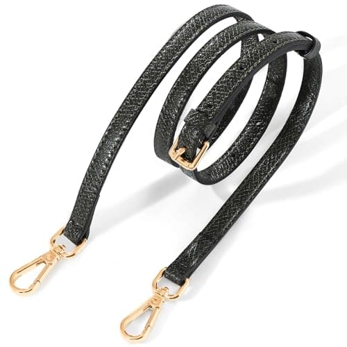 Hamdecro Leather Purse Strap Replacement, Crossbody & Shoulder Straps for Bags, Adjustable — Forest Green
