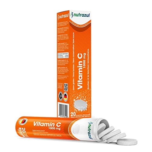 Nutrazul Vitamin C 1000mg Effervescent Tablets - Orange, 20's x 3 | Gluten Free