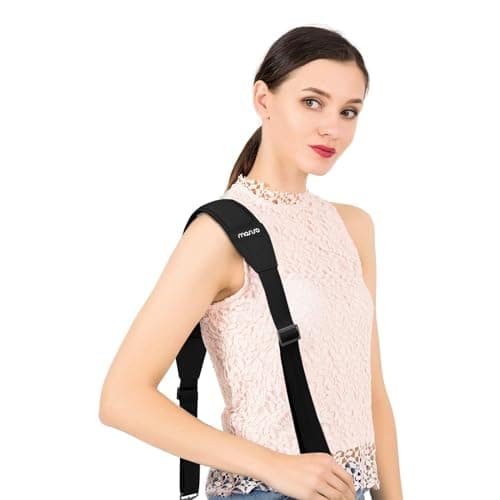 MOSISO 59 Inch Breathable Shoulder Strap, Non-Slip & Padded for Laptop Bags, Black