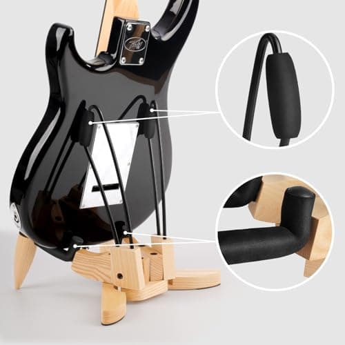 DIDA Portable Electric/Bass Guitar Floor Stand with Non-Slip Rubbers