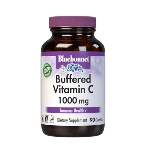 BlueBonnet Buffered Vitamin C1000 mg Capsules for Immune Health Soy Free Grain Free Non-GMO Kosher Vegan, 90 Count